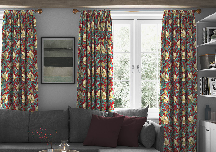 Art Deco, Cherry - Made to Measure Curtains - Image 3